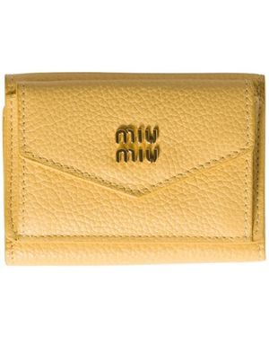 Miu Miu Small Leather Wallet - Metallic