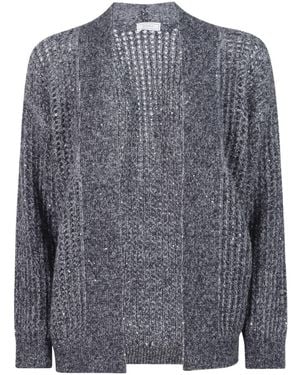 Peserico Long-Sleeved Cardigan - Blue