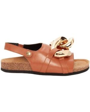 JW Anderson Jw Anderson Chain-Link Open Toe Sandals - Brown
