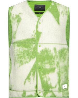 Y-3 Graphic-Print Felted Vest - Green