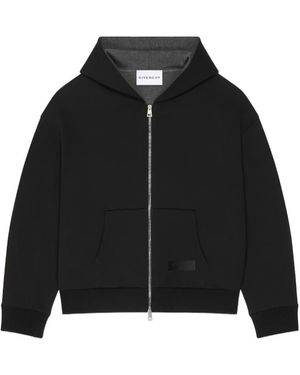 Givenchy Couture Seam Zipped Hoodie - Black