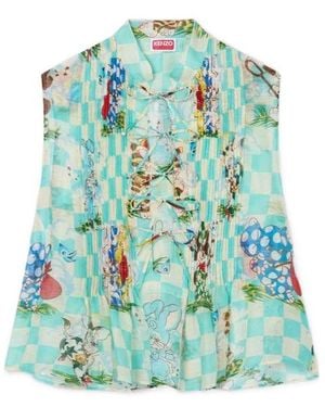 KENZO Cartoon' Sleeveless Top - Green