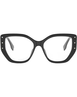 Fendi Eyewear Cat-Eye Frame Glasses - White