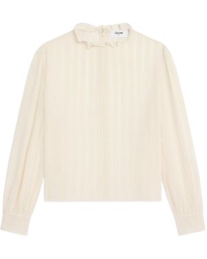 Celine Cropped Blouse - White