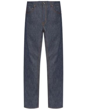Etro Logo Patch Tapered Jeans - Blue