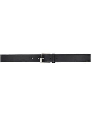 Maison Margiela Logo Engraved Buckled Belt - White