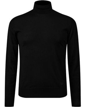 Valentino Minimalist Turtleneck Sweater - Black