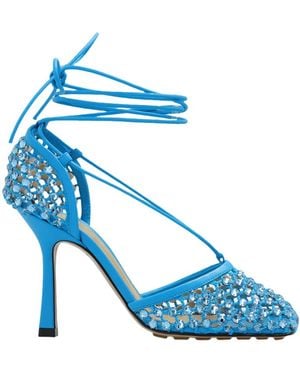 Bottega Veneta Sparkle Stretch Sandals - Blue