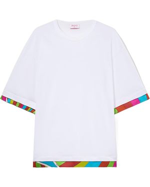 Emilio Pucci Iride-Print Cotton T-Shirt - White