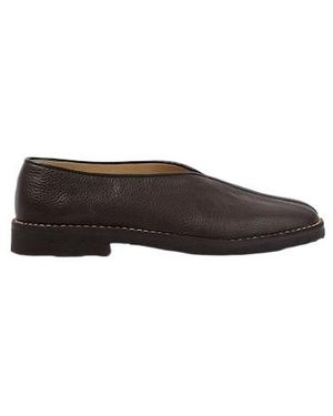 Lemaire Piped Leather Slip-On Shoes - Brown