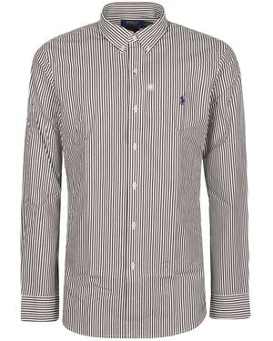 Polo Ralph Lauren Striped Long Sleeve Shirt - Gray