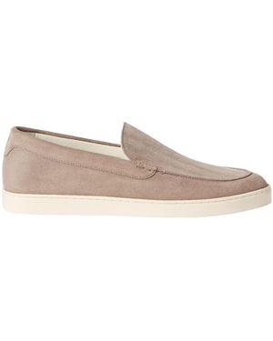 Brunello Cucinelli Chevron-Effect Suede Loafer Trainers - Multicolour