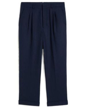 Ami Paris Ami Pleated Dress Trousers - Blue