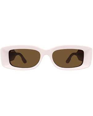 Gucci Eyewear Rectangular Frame Sunglases - White