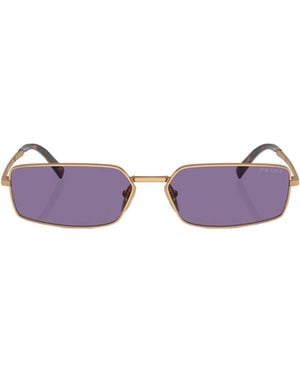 Prada Eyewear Rectangular Frame Sunglasses - Purple