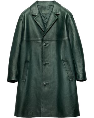 Prada Leather Coat - Green