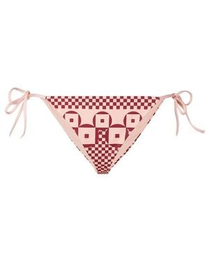Fendi Patchwork Print Bikini Bottoms - Pink