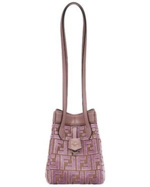Fendi Origami Monogrammed Mini Bucket Bag - Pink