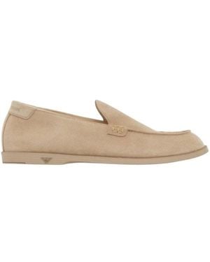 Emporio Armani Round-Toe Loafers - Natural