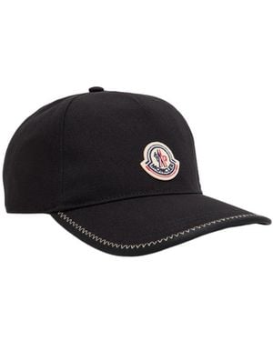 Moncler Designer Canvas Cap - White