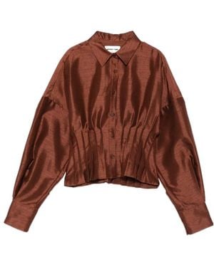 ShuShu/Tong Pleated Shirt - Brown
