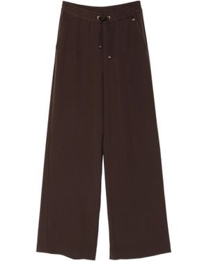 Herno Drawstring Wide-Leg Casual Pants - Brown