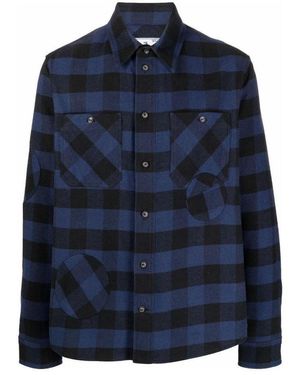 Off-White c/o Virgil Abloh Checked Buttoned Shirt - Blue