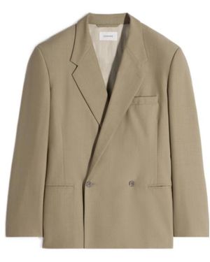 Lemaire Oversized Double-Breasted Blazer - Natural