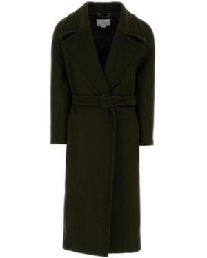 Stella McCartney Belted Wrap Long Coat - Black