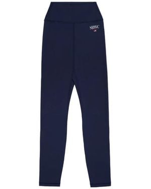Sporty & Rich Logo Print Performance Trousers - Blue