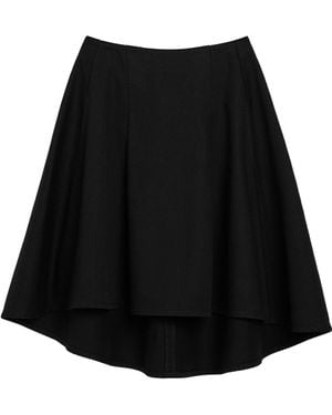 Ami Paris Ami High-Low Flared Skirt - Black