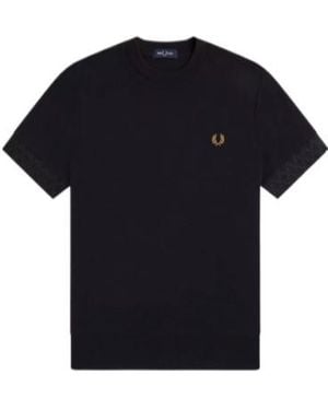 Fred Perry Crewneck Shortsleeve Top - Black