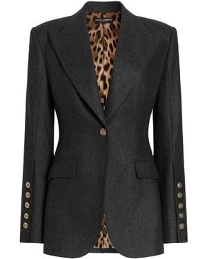 Dolce & Gabbana Turlington Single-Breasted Jacket - Black