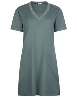 Liu Jo Decorative Eyelets Short Dress - Green