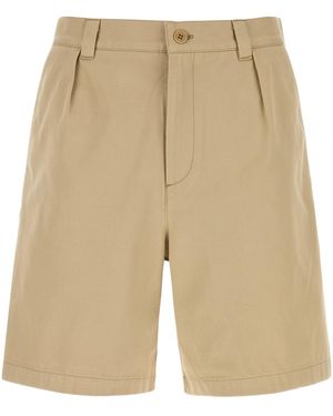 A.P.C. Straight Hem Pleated Shorts - Natural