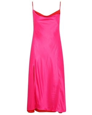 Acne Studios Satin Petticoat Dress With Adjustable Shoulder Straps - Pink