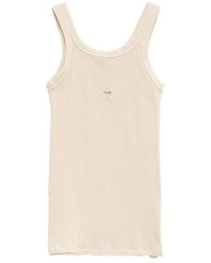 Baserange Round Neck Sleeveless Vest - Natural