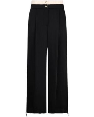 Liu Jo Double-Waistband Pants - Black