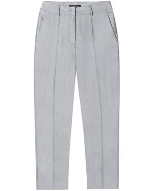 Luisa Cerano Gabardine-Slim-Tailored-Pants - Grey