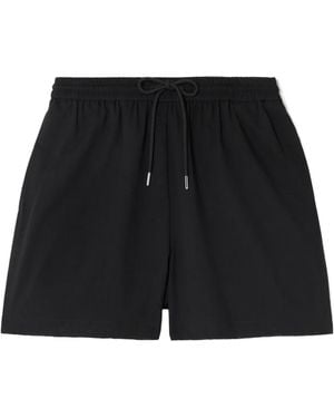 Theory Wool-Blend Shorts - Black
