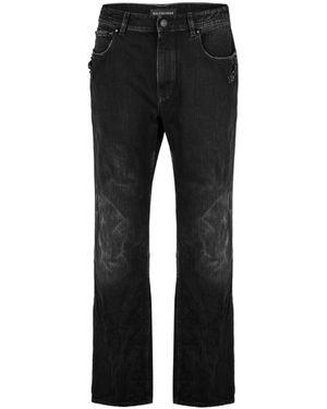 Balenciaga Straight Leg Jeans - Black