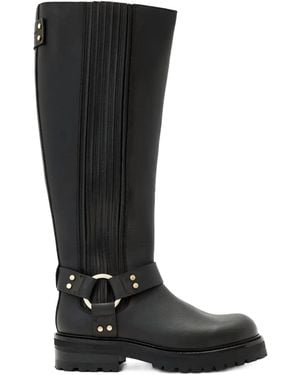AllSaints 450Mm Maddie Leather Boots - Black