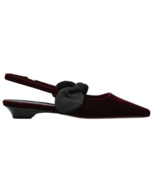 Neous Uba Bow-Detail Flat Shoes - Black