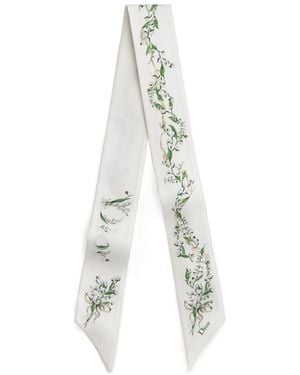 Dior Pointed Silk Scarf - White
