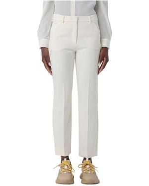 Weekend by Maxmara Straight Casual Trousers - White