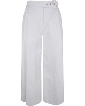 Twinset Belted Wide-Leg Pants - White