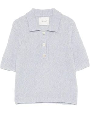 Lisa Yang Polo Collar Knit Sweater - White