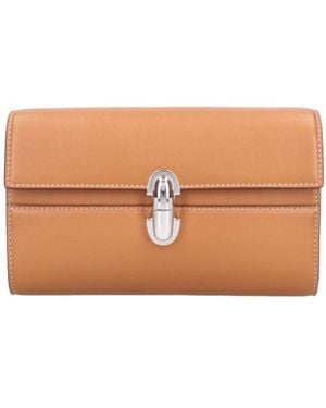 SAVETTE Foldover Flap Shoulder Bag - Brown