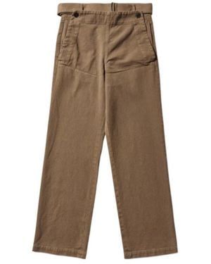 Dries Van Noten Belted Straight-Leg Trousers - Brown