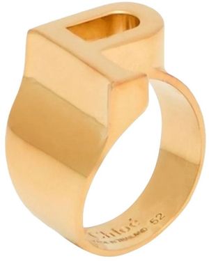Chloé Simple Metal Ring - Metallic